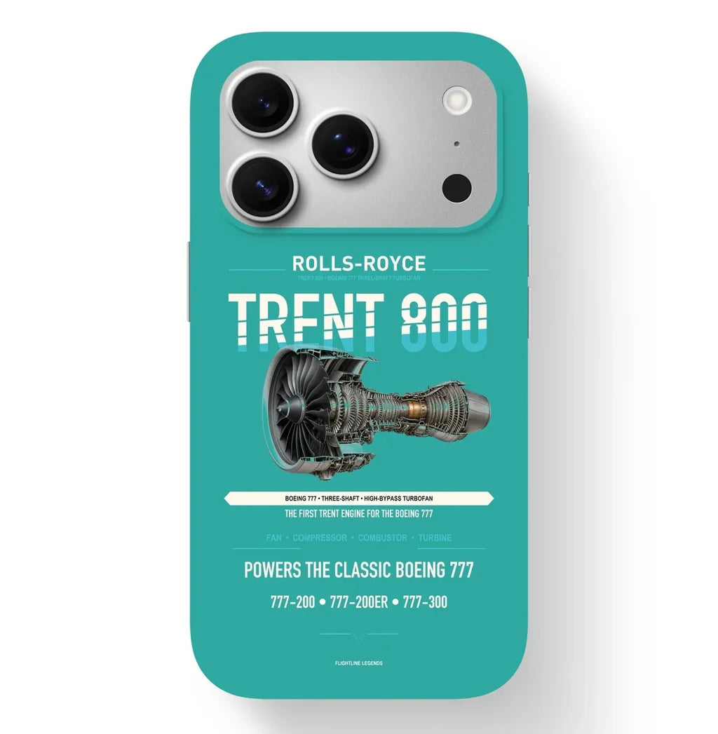 TRENT 800 Case design on turquoise iphone case