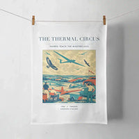 Thumbnail for VINTAGE G4474 - The Thermal Circus - Designed Towels design on white