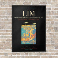 Thumbnail for Lima Jorge Chavez International Airport LIM - Canvas Framed - Black