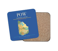 Thumbnail for Portorož Airport (POW) design on blue 1 piece coaster