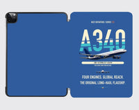 Thumbnail for Airbus A340-300 design on blue ipad tablet case