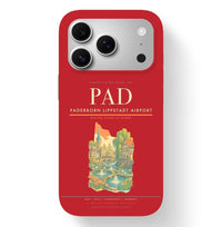 Thumbnail for Paderborn Airport (PAD) design on red iPhone 17 Pro MagSafe case