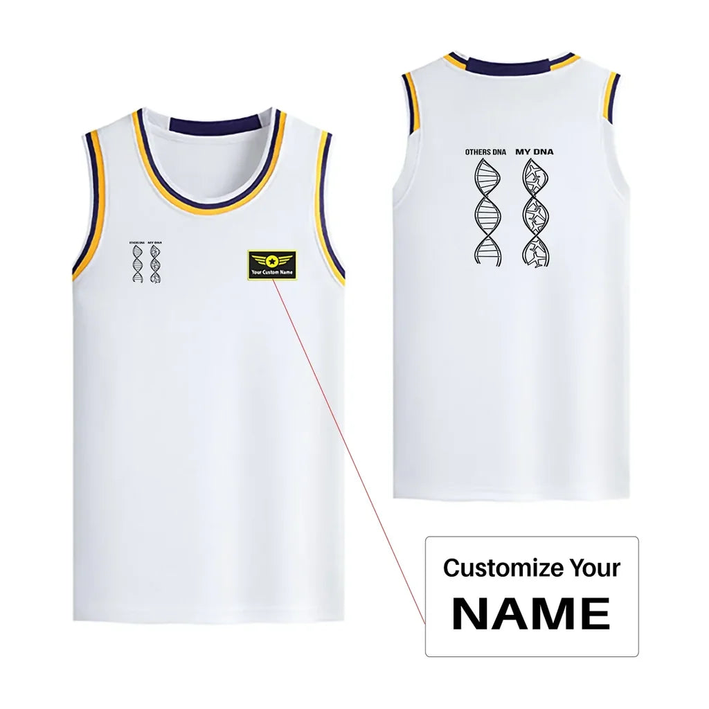 Aviation DNA Designed Basketball Style Sports Tank Tops - view 15