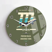 Thumbnail for Boeing 777-200ER design on green army no frame wall clock