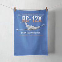 Thumbnail for RC-12X Guardrail Signals From Above design on blue towel