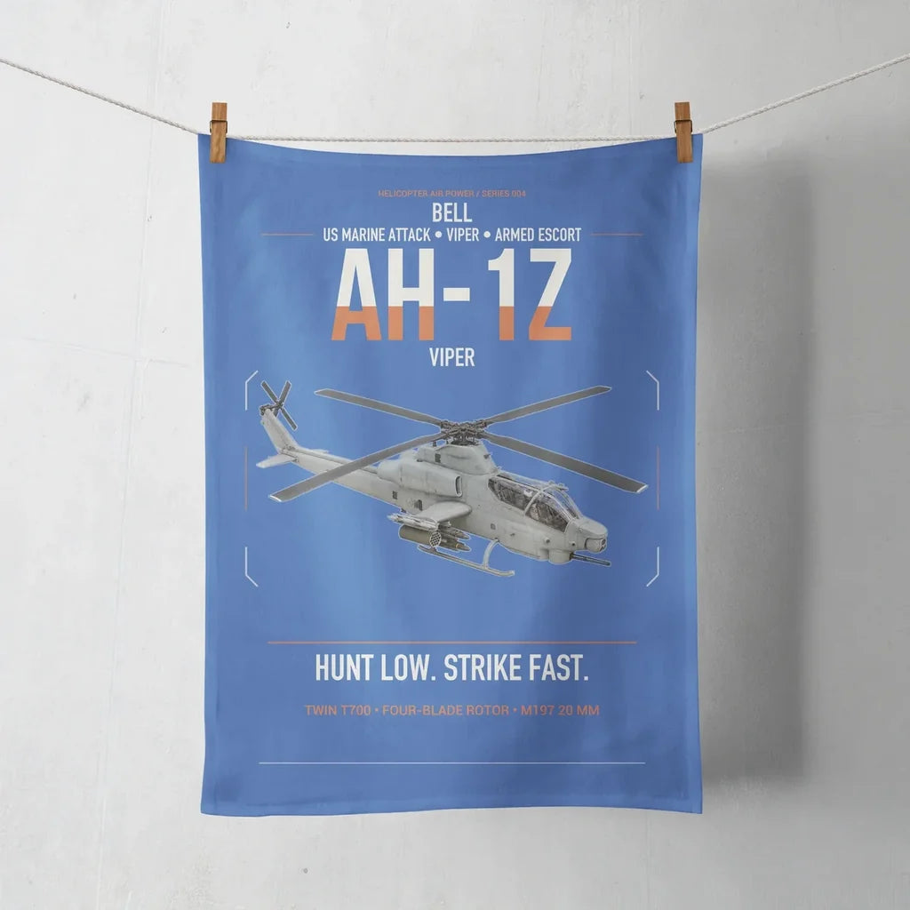 Bell AH-1Z Viper design on blue towel