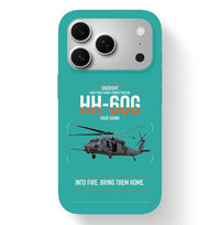 Thumbnail for Sikorsky HH-60G Pave Hawk design on turquoise magsafe iphone case, for iPhone 17 Pro