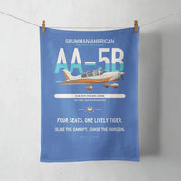 Thumbnail for Grumman American AA-5B Tiger design on blue towel