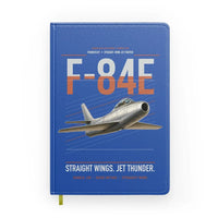 Thumbnail for F-84E Thunderjet design on blue notebook
