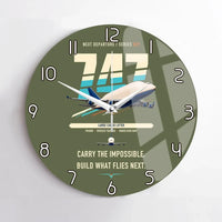 Thumbnail for Boeing 747-400 Dreamlifter design on green army no frame wall clock