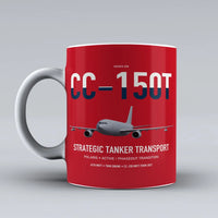 Thumbnail for Airbus CC-150T Polaris design on red ceramic mug, double-side print
