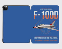 Thumbnail for F-100D Super Sabre design on blue ipad tablet case