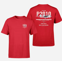 Thumbnail for Tecnam P2010 design on red t-shirt, double-side print
