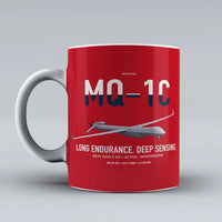 Thumbnail for MQ-1C Gray Eagle ER design on red ceramic mug, double-side print