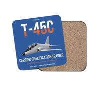 Thumbnail for T-45C Goshawk design on blue 1 piece coaster