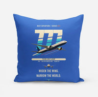 Thumbnail for Boeing 777-9 design on blue pillow