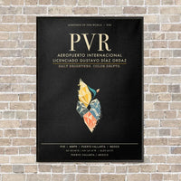 Thumbnail for Aeropuerto Internacional Licenciado Gustavo Diaz Ordaz PVR - Canvas Framed - Black