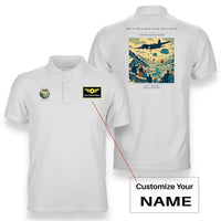 Thumbnail for VINTAGE G4512 - The Supply Drop Over The Valley - Double-Side Polo T-Shirt design on white+name