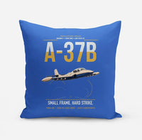 Thumbnail for A-37B Dragonfly design on blue pillow
