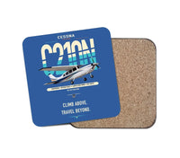 Thumbnail for Cessna T210N Centurion design on blue 1 piece coaster