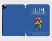 Thumbnail for Birmingham-Shuttlesworth International Airport (BHM) design on blue ipad tablet case