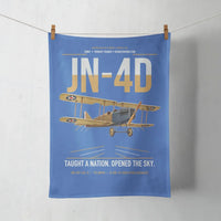 Thumbnail for Curtiss JN-4D Jenny design on blue towel