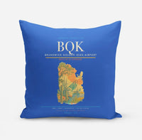 Thumbnail for Brunswick Golden Isles Airport (BQK) design on blue pillow