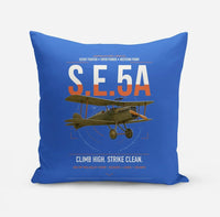 Thumbnail for Royal Aircraft Factory S.E.5a design on blue pillow