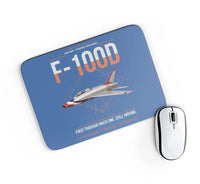 Thumbnail for F-100D Super Sabre design on blue rectangle mouse pad
