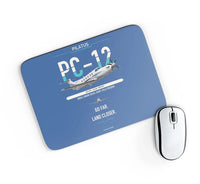 Thumbnail for Pilatus PC-12 PRO design on blue rectangle mouse pad