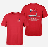 Thumbnail for P-3C Orion design on red double-side t-shirt, double-side print