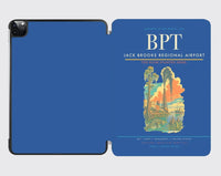 Thumbnail for Jack Brooks Regional Airport (BPT) design on blue ipad tablet case