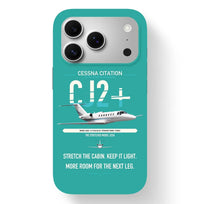 Thumbnail for Cessna Citation CJ2+ design on turquoise magsafe iphone case, for iPhone 17 Pro