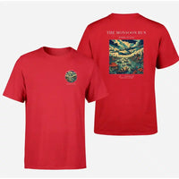Thumbnail for VINTAGE G4061 - The Monsoon Run - Double-Side T-Shirt design on red double side t shirt