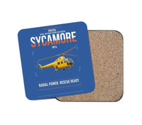 Thumbnail for Bristol Sycamore HR14 design on blue 1 piece coaster