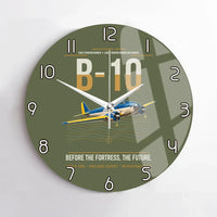 Thumbnail for Martin B-10 design on green army no frame wall clock