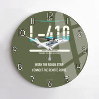 Thumbnail for LET L-410 UVP-E20 design on green army no frame wall clock