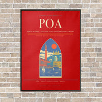 Thumbnail for Porto Alegre - Salgado Filho International Airport POA - Canvas Framed - Red