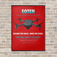 Thumbnail for ACSL SOTEN vertical canvas print - framed - red background