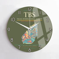 Thumbnail for Tbilisi International Airport (TBS) design on green army no frame wall clock