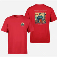 Thumbnail for VINTAGE G4204 - The Polar Sun Compass - Double-Side T-Shirt design on red double side t shirt