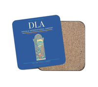 Thumbnail for Douala International Airport (DLA) design on blue 1 piece coaster