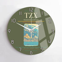Thumbnail for Trabzon Airport (TZX) design on green army no frame wall clock