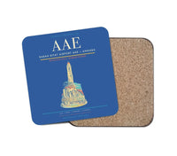 Thumbnail for Rabah Bitat Airport (AAE) design on blue 1 piece coaster
