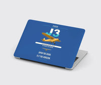 Thumbnail for Piper J-3 Cub design on blue MacBook case