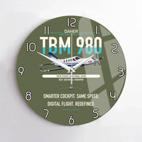 Thumbnail for Daher TBM 980 design on green army no frame wall clock