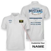Thumbnail for Cessna Citation Mustang design on white+name double-side polo t-shirt, double-side print