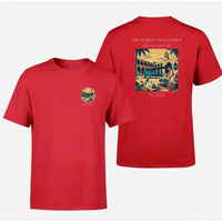 Thumbnail for VINTAGE G4336 - The Starlit Caravanserai - Double-Side T-Shirt design on red double side t shirt