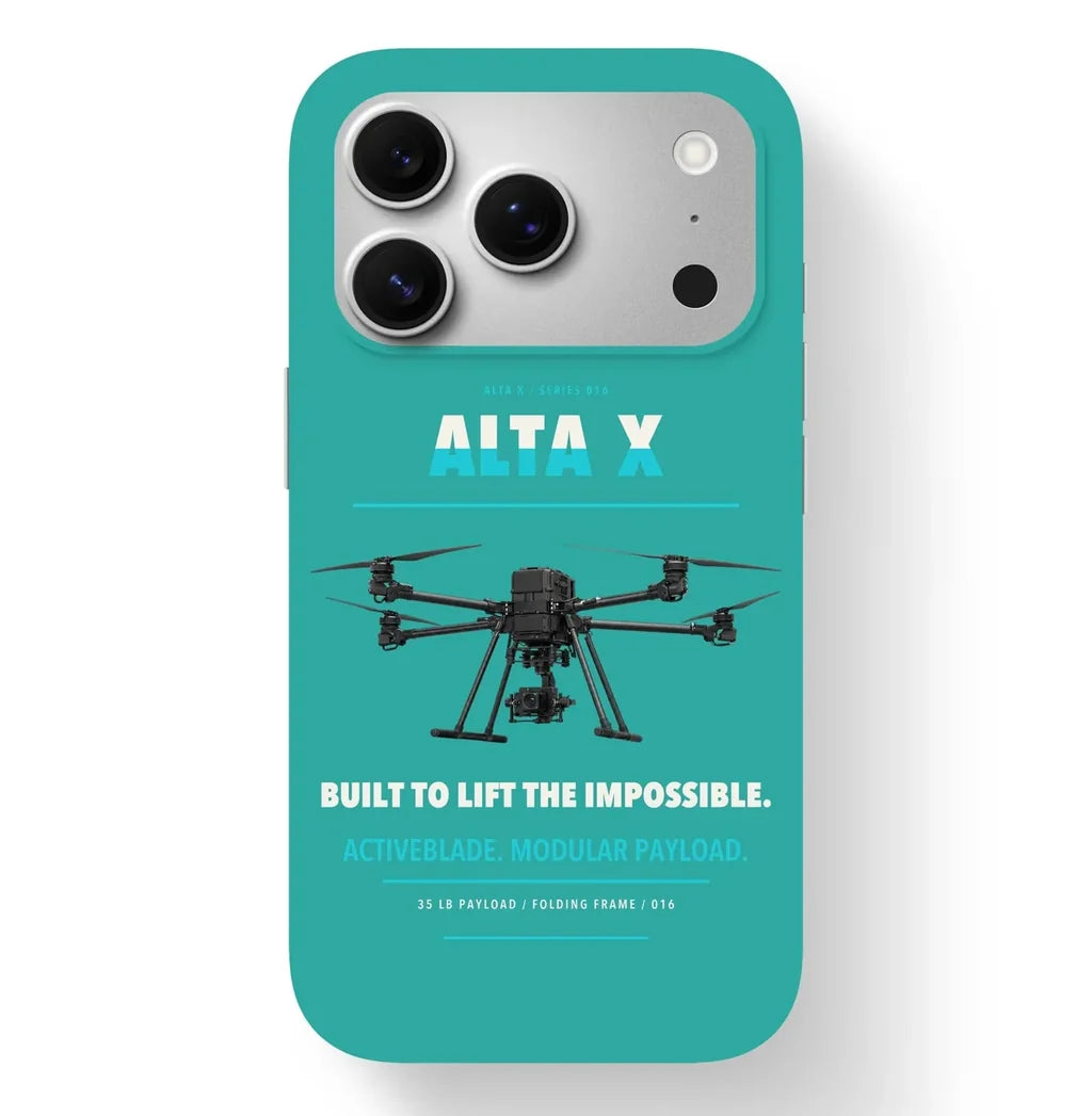 Freefly Alta X Case design on turquoise iphone case
