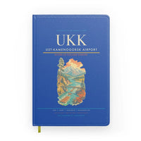 Thumbnail for Ust-Kamenogorsk Airport (UKK) design on blue notebook